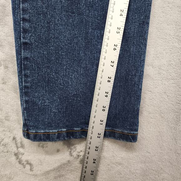 Wrangler Jeans Mens 32X32 Blue Dark Wash Relaxed Fit Straight Leg Stretch Denim - Picture 10 of 12